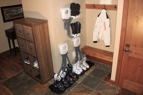 Glove and boot dryers in the condo