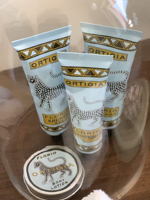 Shower, free toiletries, hair dryer, slippers