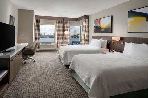 Room, 2 Queen Beds, Accessible, Bathtub (Mobilty & Hearing) | In-room safe, desk, laptop workspace, blackout drapes
