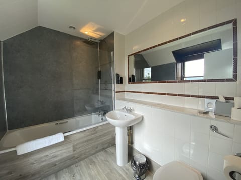 Business Room | Bathroom | Combined shower/tub, hair dryer, towels