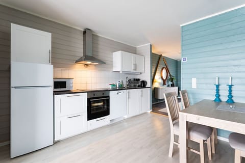 Superior Apartment, 1 Bedroom, Sea Facing | Private kitchen | Fridge, stovetop, coffee/tea maker, electric kettle