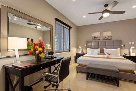 Premium Room, 1 King Bed, Non Smoking, Refrigerator & Microwave | In-room safe, desk, laptop workspace, blackout drapes