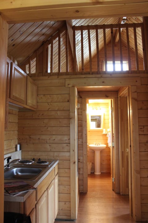 Cabin (Large Cabin) | Private kitchen | Microwave, cookware/dishes/utensils