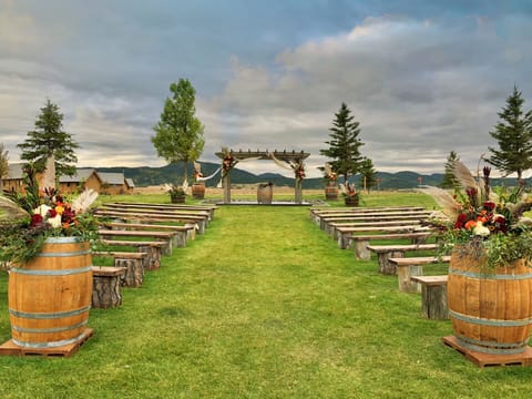 Outdoor wedding area