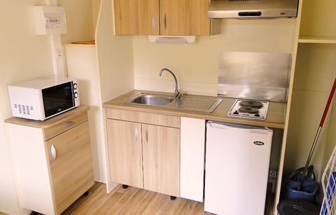 Basic Cabin | Private kitchen | Full-size fridge, microwave, stovetop, dishwasher