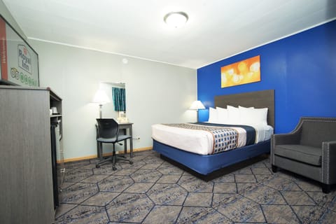 Standard Room, 1 Queen Bed, Non Smoking | Individually furnished, desk, blackout drapes, iron/ironing board