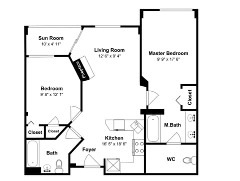 Condo, 2 Bedrooms | Floor plan