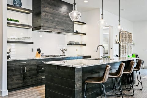 Deluxe kitchen stocked with specialty appliances