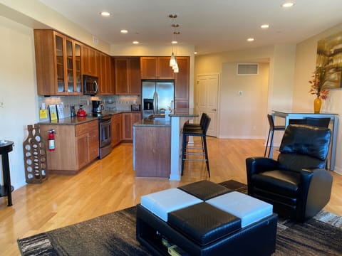 Kitchen and living room