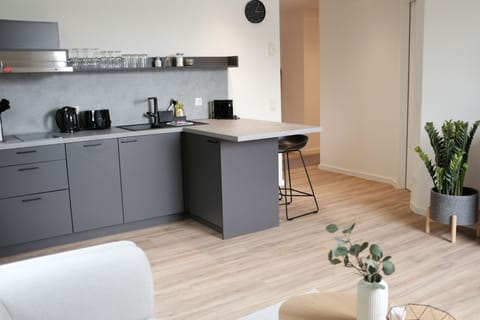 Classic Apartment, 1 Bedroom (incl. 75€ Cleaning Fee) | Private kitchen | Fridge, microwave, oven, stovetop