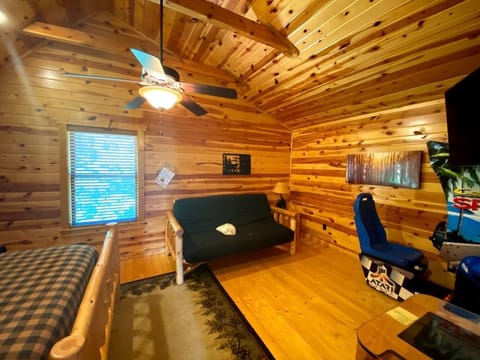 Pull out futon is great if you have kids staying too.