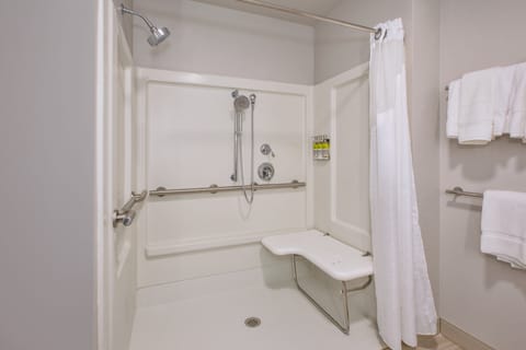 Standard Room, 1 King Bed, Accessible (Communications, Roll-In Shower) | Bathroom | Free toiletries, hair dryer, towels