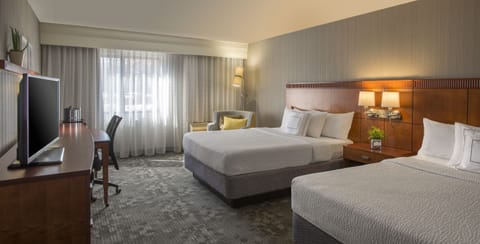 Room, 2 Queen Beds | Premium bedding, desk, laptop workspace, blackout drapes