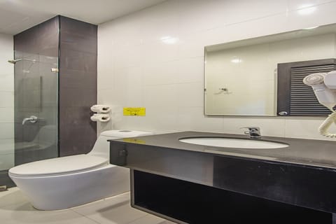 Superior Double Room | Bathroom | Shower, towels, soap, shampoo