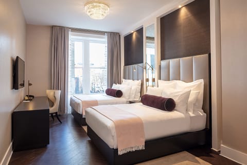 Grand Double Room | Frette Italian sheets, premium bedding, in-room safe, laptop workspace