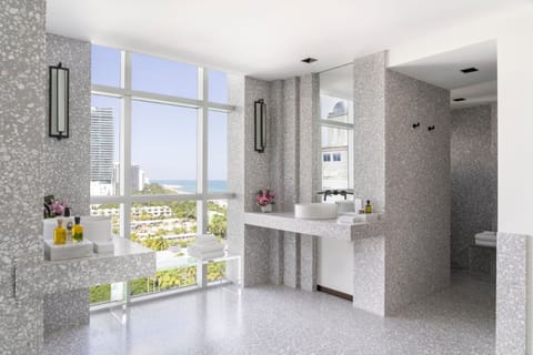 The Ritz-Carlton Suite | Bathroom | Separate tub and shower, deep soaking tub, designer toiletries