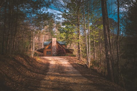 The drive up to our cabin