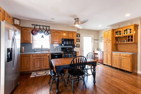 Enjoy a delicious meal around the dining table.