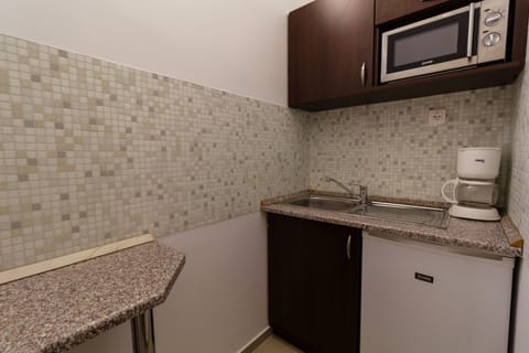 Studio (Apartment for 2+1 people) | Private kitchen | Fridge, microwave, stovetop, electric kettle