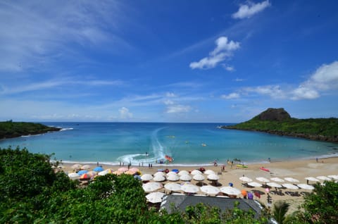 On the beach, white sand