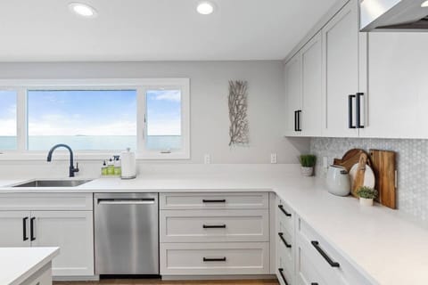 A fully appointed kitchen awaits your cooking skills