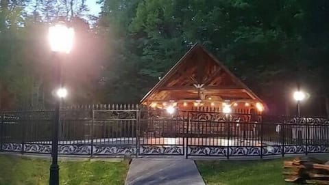Seasonal community swimming pool and pavilion.