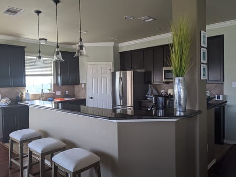 Open concept kitchen area