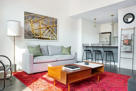 42-inch flat-screen TV with digital channels, TV, streaming services