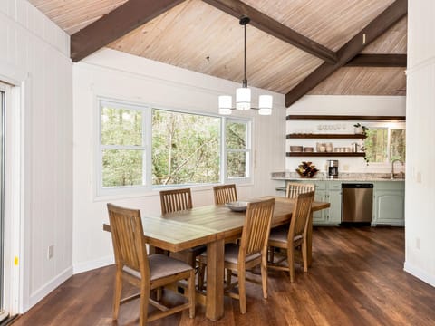 Dining room and kitchen are on the second floor.