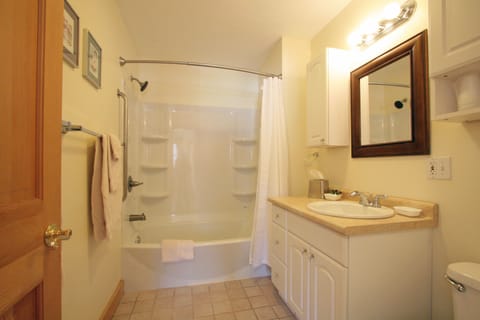 Gabrielle's Loft with refrigerator | Bathroom | Free toiletries, hair dryer, towels