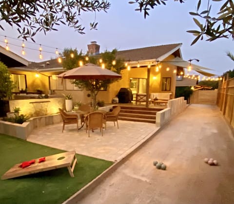 Rear yard BOCCE court