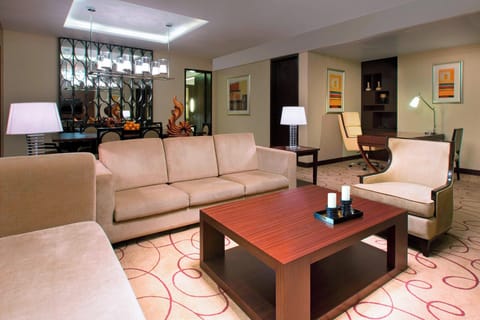 Presidential Suite, 1 King Bed, Non Smoking | Living room | 42-inch LCD TV with satellite channels, TV, streaming services