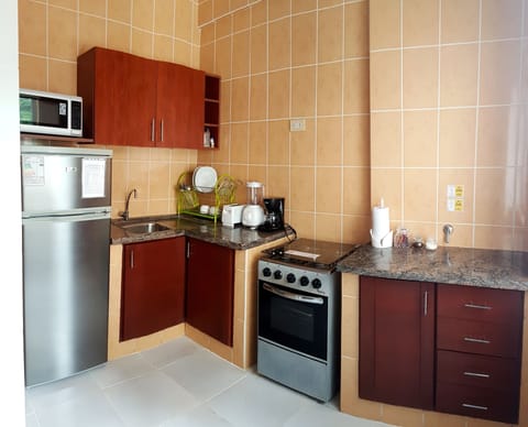 Standard Apartment, 2 Bedrooms | Private kitchen | Fridge, microwave, stovetop, dishwasher