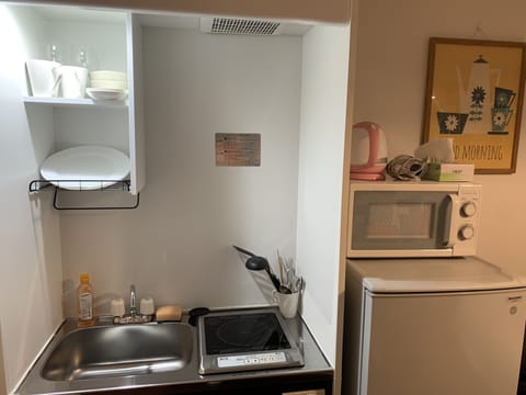 Apartment, Non Smoking | Private kitchen | Fridge, microwave, stovetop, electric kettle