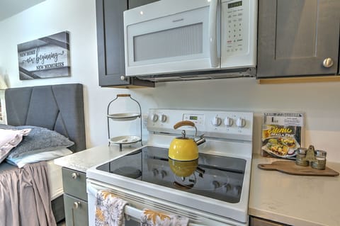 Stove and Microwave.