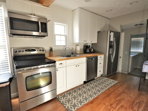 Plenty of shelves and fully decked kitchen available for your vacation snacks!