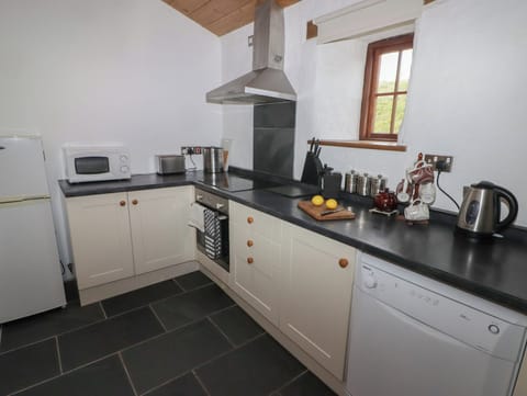 Fridge, dishwasher, cookware/dishes/utensils