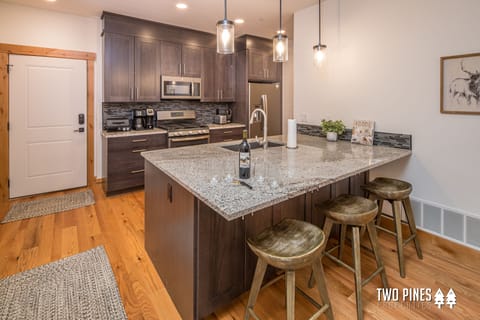 Kitchen with Island Seating for 3