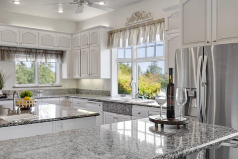 Large kitchen equipped with everything you need! You can even hire our chef!