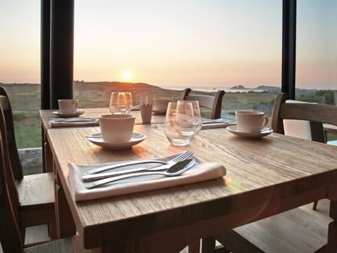 Seafood, ocean views