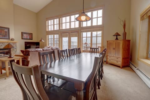 Dining area offers ample natural light.