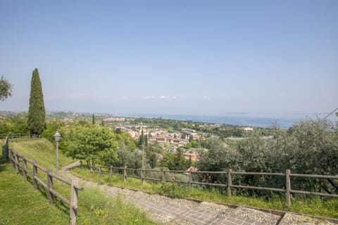 The park outside the castle of Padenghe sul Garda