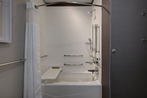 Room, 2 Queen Beds | Bathroom | Hydromassage showerhead, designer toiletries, hair dryer, towels