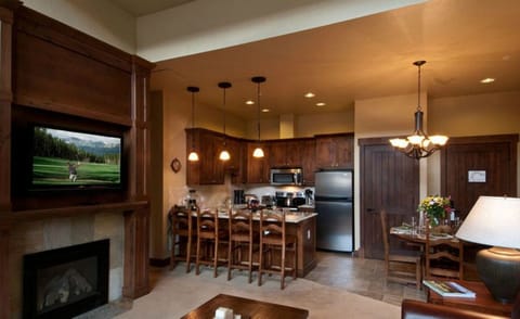 Master Villa-view from the door to the pool/patio/Ski Lift
