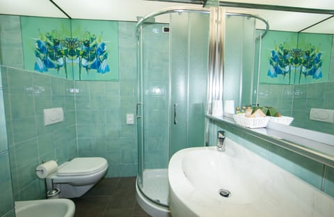 Standard Double or Twin Room | Bathroom | Shower, rainfall showerhead, hair dryer, bidet