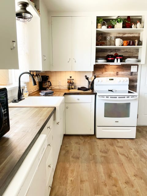 Updated Kitchen: Full-Size Fridge/Freezer, Oven/Stove, Dishwasher, Microwave