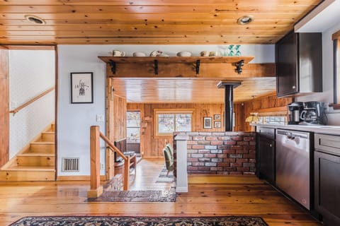 Living room opens up to the kitchen.
