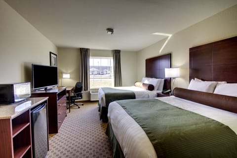 Room, 2 Queen Beds, Accessible, Non Smoking | Premium bedding, in-room safe, desk, laptop workspace