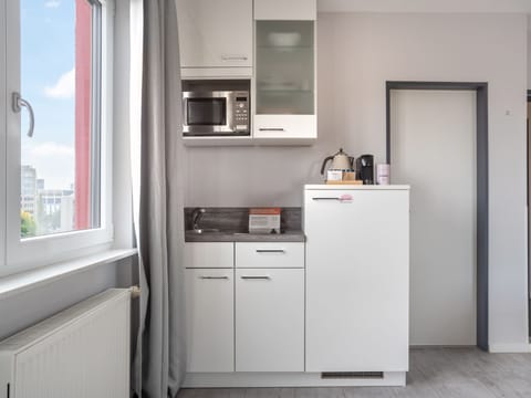 Medium Studio with Kitchenette | Private kitchen | Fridge, microwave, stovetop, espresso maker