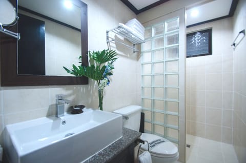 Super Deluxe Main Building | Bathroom | Shower, free toiletries, hair dryer, towels